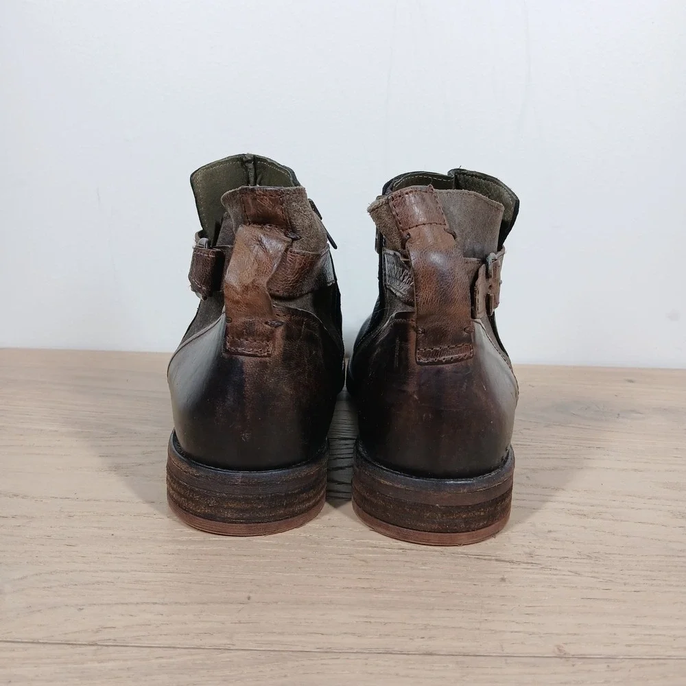 Coxx Borba McArter Boots Mens 12 Black Leather Ankle Moto Casual